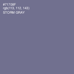 #71708F - Storm Gray Color Image