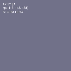 #71718A - Storm Gray Color Image
