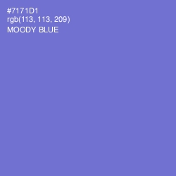 #7171D1 - Moody Blue Color Image