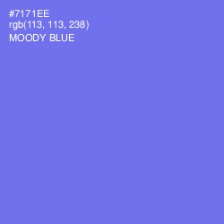 #7171EE - Moody Blue Color Image