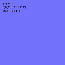 #7171FC - Moody Blue Color Image