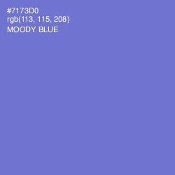 #7173D0 - Moody Blue Color Image