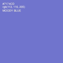 #7174CD - Moody Blue Color Image