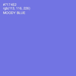 #7174E2 - Moody Blue Color Image