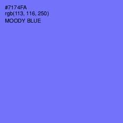 #7174FA - Moody Blue Color Image