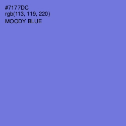 #7177DC - Moody Blue Color Image