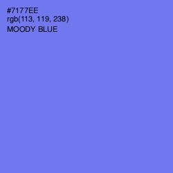 #7177EE - Moody Blue Color Image