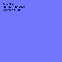 #7177FC - Moody Blue Color Image