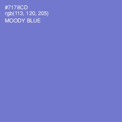 #7178CD - Moody Blue Color Image