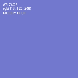 #7178CE - Moody Blue Color Image