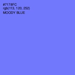 #7178FC - Moody Blue Color Image
