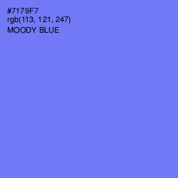 #7179F7 - Moody Blue Color Image