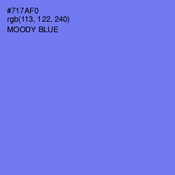 #717AF0 - Moody Blue Color Image