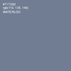 #717D92 - Waterloo  Color Image
