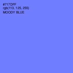 #717DFF - Moody Blue Color Image