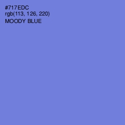 #717EDC - Moody Blue Color Image