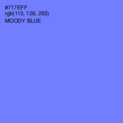 #717EFF - Moody Blue Color Image