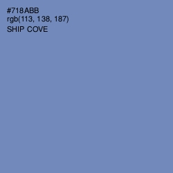 #718ABB - Ship Cove Color Image