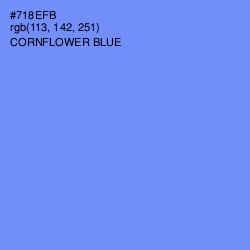#718EFB - Cornflower Blue Color Image
