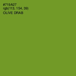 #719A27 - Olive Drab Color Image