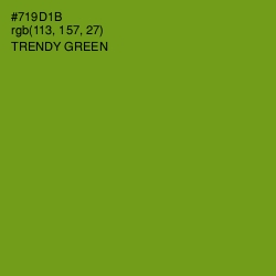 #719D1B - Trendy Green Color Image