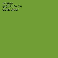 #719E35 - Olive Drab Color Image