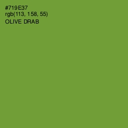 #719E37 - Olive Drab Color Image