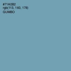 #71A0B2 - Gumbo Color Image