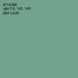 #71A28E - Bay Leaf Color Image