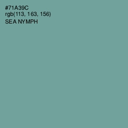 #71A39C - Sea Nymph Color Image