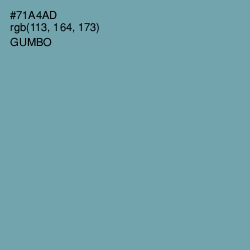 #71A4AD - Gumbo Color Image