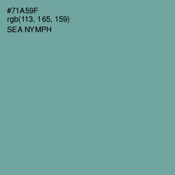 #71A59F - Sea Nymph Color Image