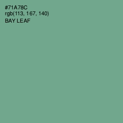 #71A78C - Bay Leaf Color Image