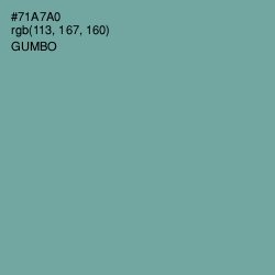 #71A7A0 - Gumbo Color Image