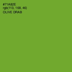 #71A82E - Olive Drab Color Image