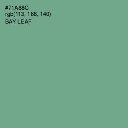 #71A88C - Bay Leaf Color Image
