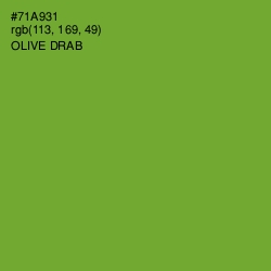 #71A931 - Olive Drab Color Image