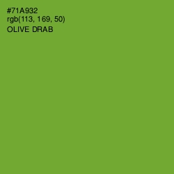 #71A932 - Olive Drab Color Image