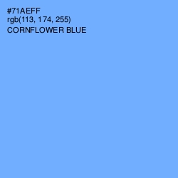 #71AEFF - Cornflower Blue Color Image