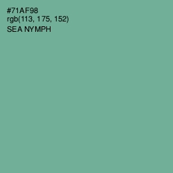 #71AF98 - Sea Nymph Color Image