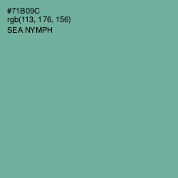 #71B09C - Sea Nymph Color Image