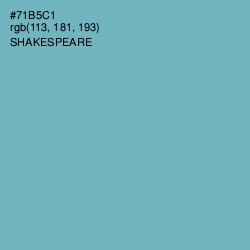 #71B5C1 - Shakespeare Color Image