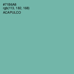 #71B6A8 - Acapulco Color Image