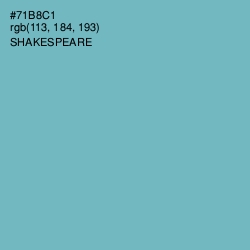 #71B8C1 - Shakespeare Color Image