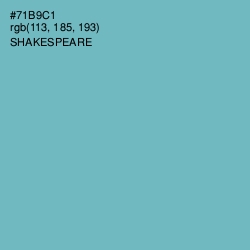 #71B9C1 - Shakespeare Color Image