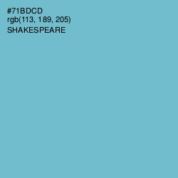 #71BDCD - Shakespeare Color Image