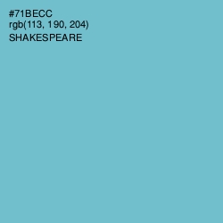 #71BECC - Shakespeare Color Image