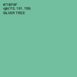 #71BF9F - Silver Tree Color Image