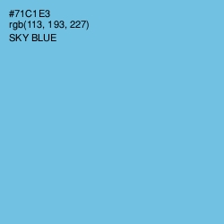 #71C1E3 - Sky Blue Color Image