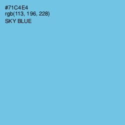 #71C4E4 - Sky Blue Color Image
